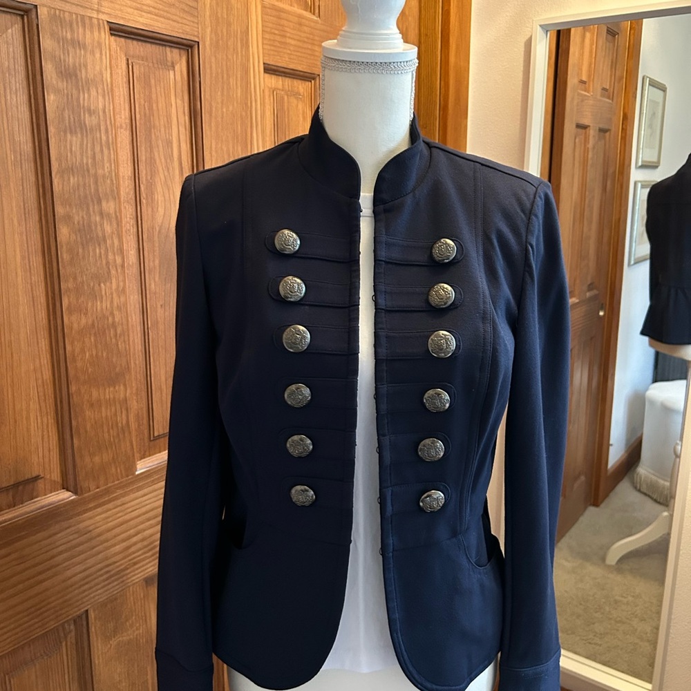 INC International Concepts Navy Military Style Women's Jacket